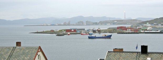Hammerfest with the LNG-plant behind. Photo: Odd Iglebaek
