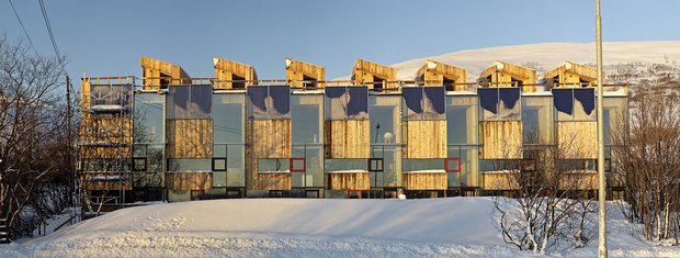 Modern passive houses in Tromsø designed by Steinsvik arkitektkontor AS. For further illustrations see: www.passivhus.no