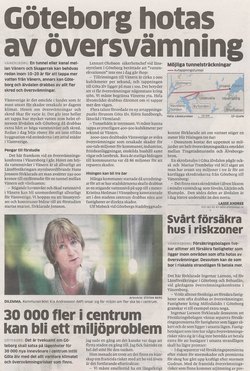 	The regional press reflects the debate on costs and climate change. Facimile from Göteborg-Posten