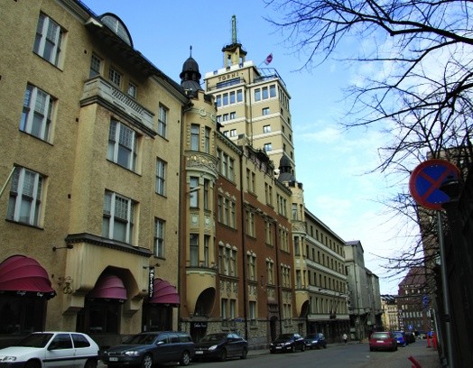 The tower of Hotel Torni in downtown Helsinki